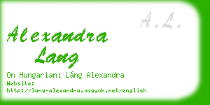 alexandra lang business card