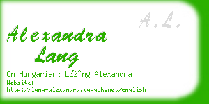 alexandra lang business card